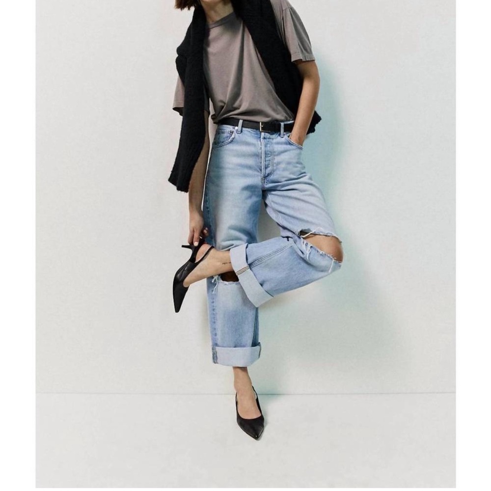 new Citizens of Humanity Ayla cuff baggy barrel wide leg jeans in pagoda